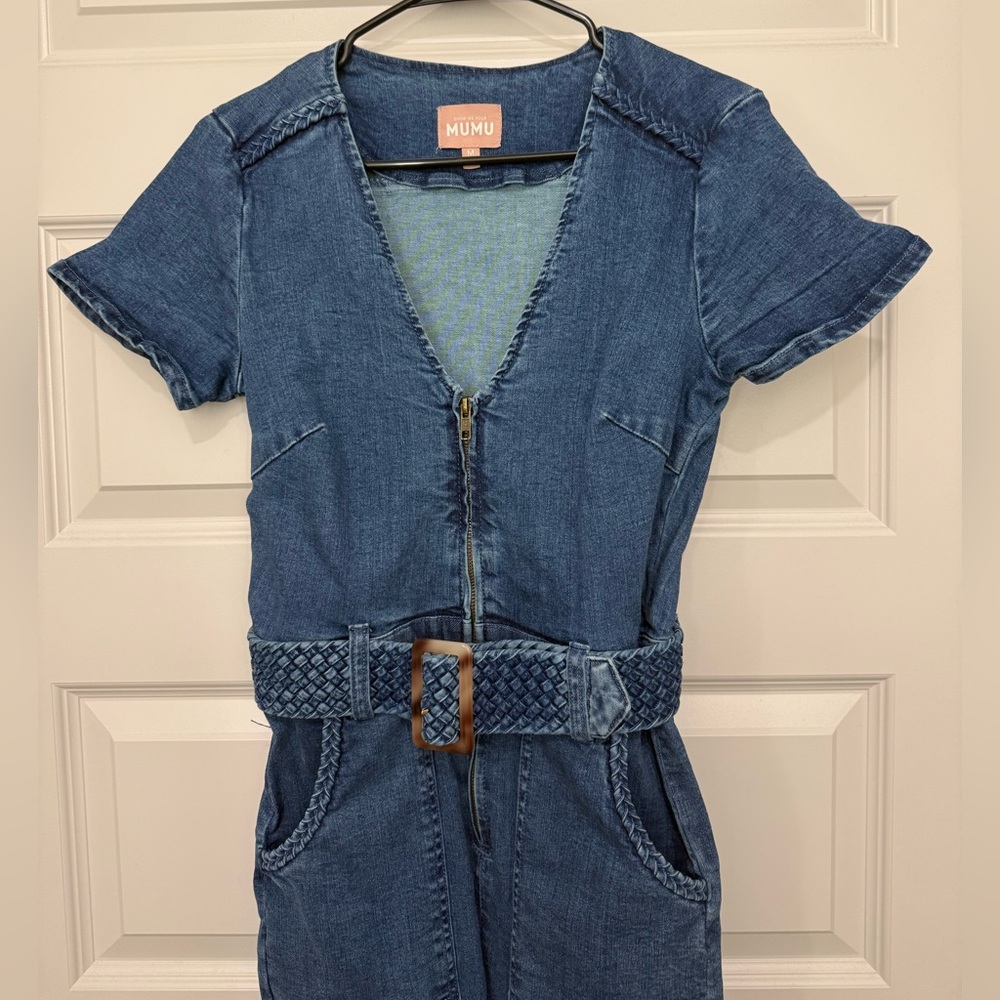Show Me Your Mumu Heartland Jumpsuit in Braided True Blue - Picture 4 of 13